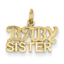 14k Gold Baby Sister Charm hide-image