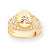 14k Two-tone Womens Initial S Ring