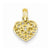 14k Gold 3-D Diamond-cut Puffed Heart Pendant, Pendants for Necklace