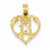 14k Gold 13 in Heart Cut-out Pendant, Pendants for Necklace