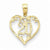 14k Gold 20 in Heart Cut-out Pendant, Pendants for Necklace