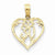 14k Gold 30 in Heart Cut-out Pendant, Pendants for Necklace