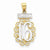 14k Gold & Rhodium Filigree Sweet 16 Pendant, Pendants for Necklace