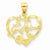 14k Gold #1 Grandma Heart Pendant, Pendants for Necklace