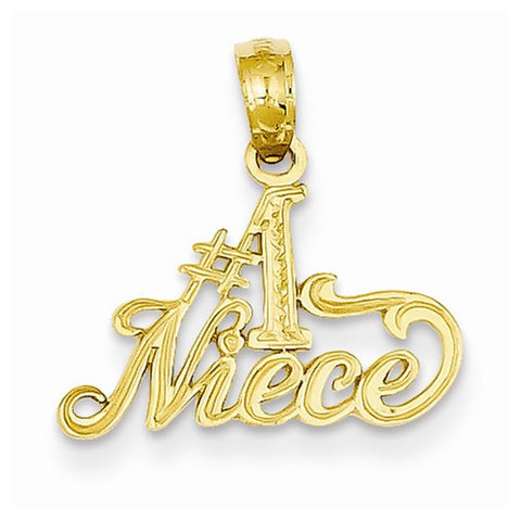 14k Gold #1 Niece Pendant, Pendants for Necklace