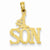 14k Gold #1 Son pendant, Adorable Pendants for Necklace