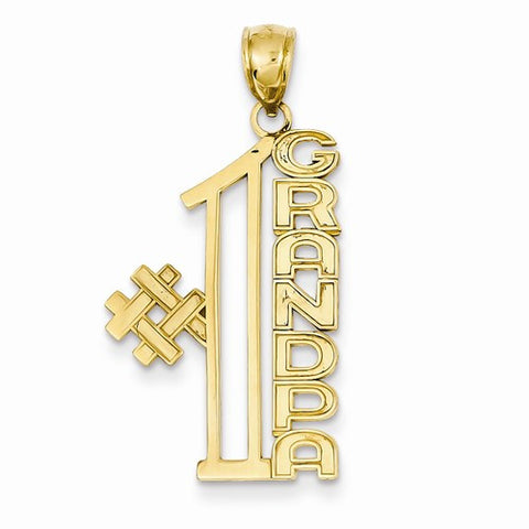 14k Gold #1 Grandpa pendant, Beautiful Pendants for Necklace