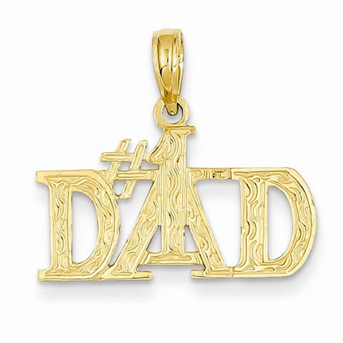 14k Gold #1 Dad Pendant, Pendants for Necklace