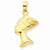 14k Gold 3-D Nefertiti pendant, Charm