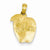 14k Gold #1 Teacher Apple pendant, Stylish Pendants for Necklace