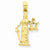 14k Gold 3-D Lady of Justice w/Moveable Scales Pendant, Pendants for Necklace