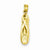 14k Gold 3-D Ballet Slipper pendant, Charm