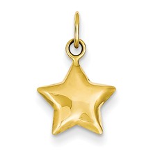 14k Gold 3-D Puffed Star Charm hide-image