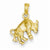 14k Gold 3-D Taurus Zodiac Pendant, Pendants for Necklace