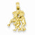 14k Gold 3-D Gemini Zodiac Pendant, Pendants for Necklace