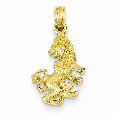 14k Gold 3-D Leo Zodiac Pendant, Pendants for Necklace