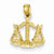 14k Gold 3-D Libra Zodiac Pendant, Pendants for Necklace