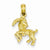 14k Gold 3-D Capricorn Zodiac Pendant, Pendants for Necklace