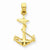 14k Gold 3-D Anchor with Rope pendant, Adorable Pendants for Necklace