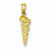 14k Gold 3-D Mini Textured Spiral Shell Pendant, Pendants for Necklace