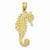 14k Gold 3-D Seahorse Pendant, Pendants for Necklace