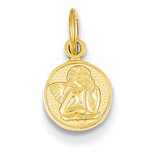 14k Gold Small Polished Angel Charm hide-image