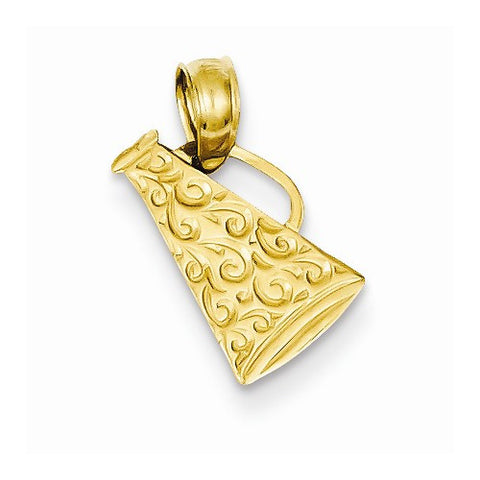 14k Gold Megaphone with Handle Pendant, Pendants for Necklace