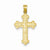 14k Gold Budded Cross Pendant, Charm