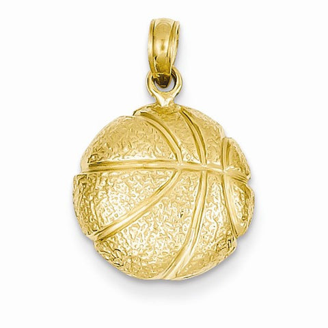 14k Gold Basketball pendant, Gorgeous Pendants for Necklace