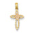 14k Gold w/Rhodium Passion Cross Charm hide-image