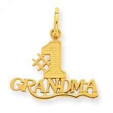 14k Gold #1 Grandma Charm hide-image