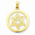 14k Gold Jewish Chi in Star of David Pendant, Pendants for Necklace