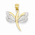 14k Gold & Rhodium Dragonfly Pendant, Pendants for Necklace