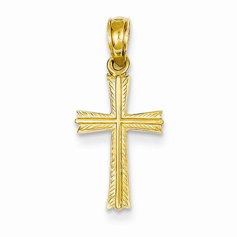 14k Gold Cross pendant, Charm