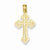 14k Gold Budded Cross Pendant, Charm