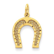 14k Gold Horseshoe Charm hide-image