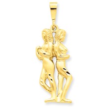 14k Gold Gemini Zodiac Charm hide-image