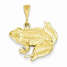 14k Gold Frog Charm hide-image