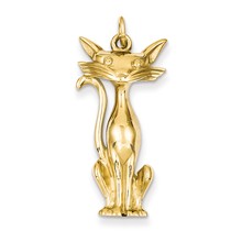 14k Gold Cat Charm hide-image