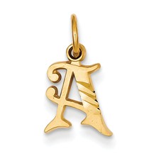 14k Gold Initial A Charm hide-image