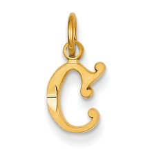 14k Gold Initial C Charm hide-image