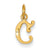 14k Gold Initial C Charm hide-image