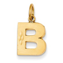 14k Gold Initial B Charm hide-image