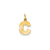 Initial C Charm in 14k Gold
