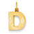 14k Gold Initial D Charm hide-image