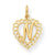 14k Gold Initial N Charm hide-image