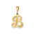 Initial B Charm in 14k Gold