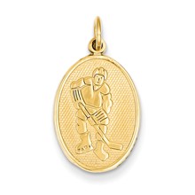 14k Gold Hockey Player Charm hide-image