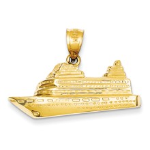 14k Gold Cruise Ship Charm hide-image