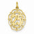 14k Gold # 25 in Oval Pendant, Pendants for Necklace